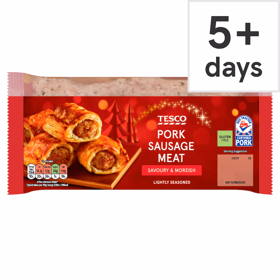 Tesco British Pork Sausage Meat 400G