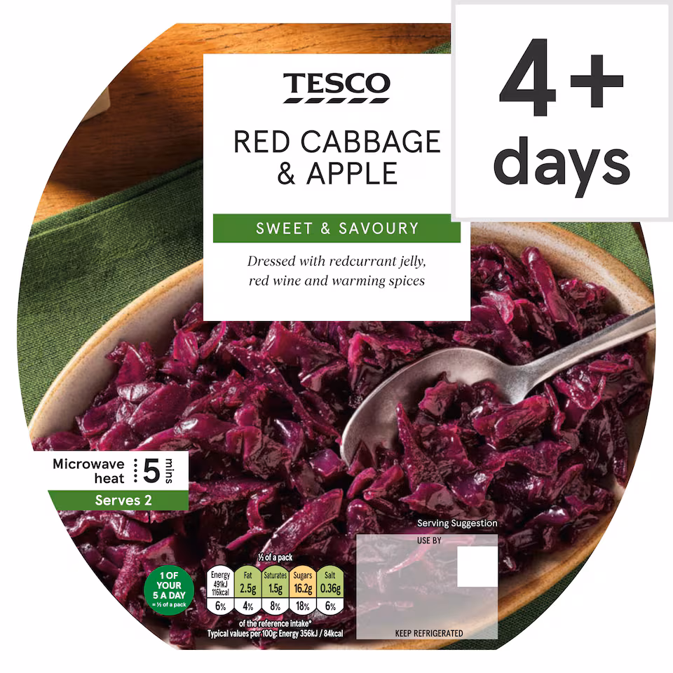 Tesco Red Cabbage & Apple 300G