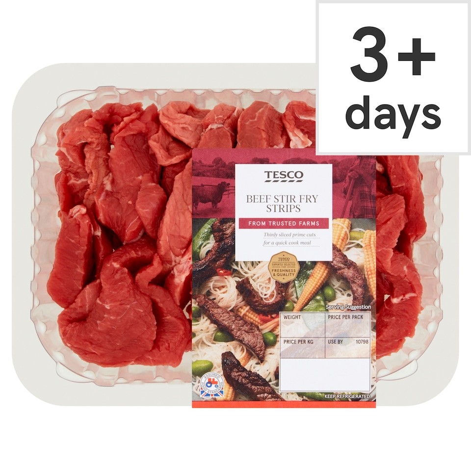 Tesco Beef Stir Fry Strips 357G (C)