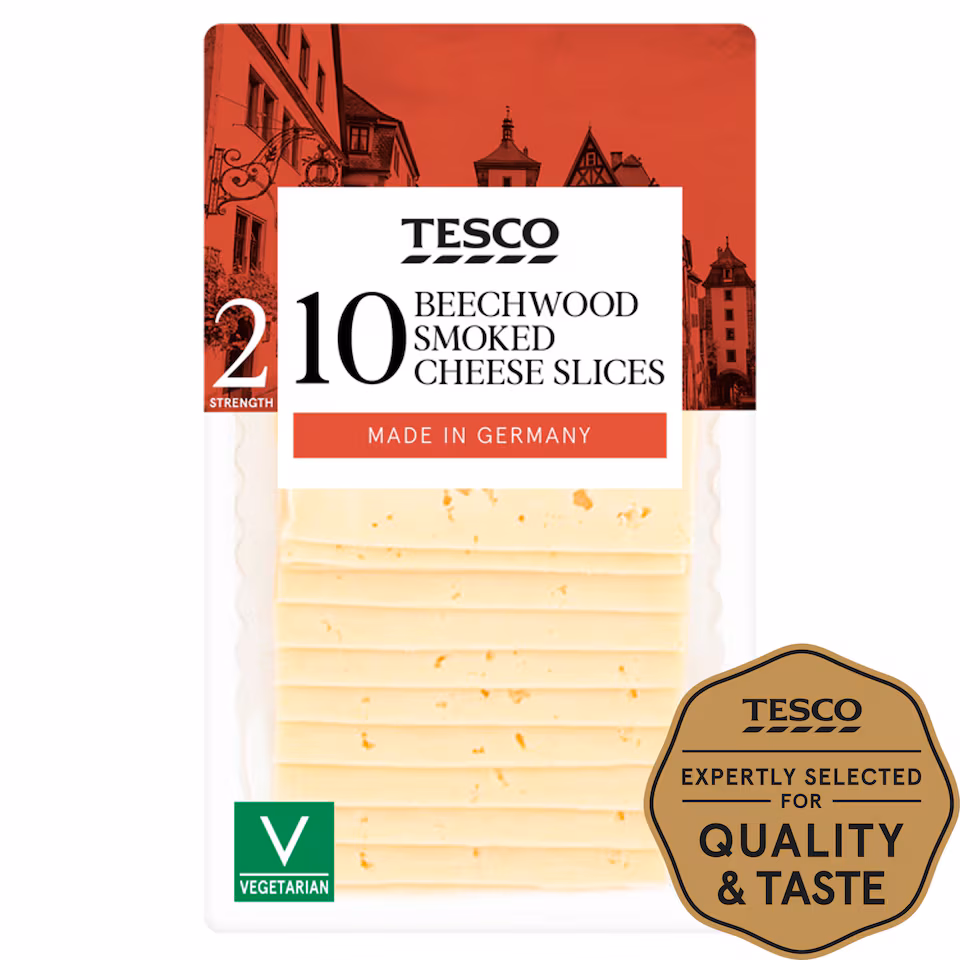 Tesco Beechwood Smoked Cheese Slices 10 Pack 250g