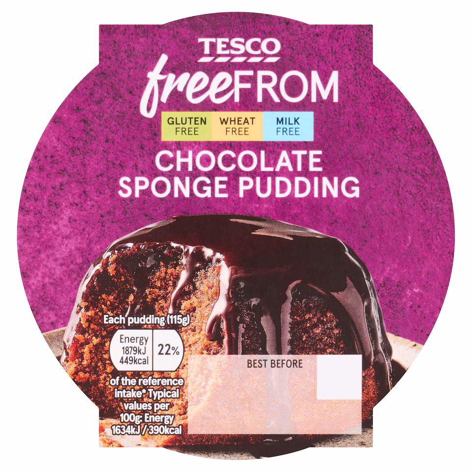 Tesco Free From Chocolate Sponge 115G