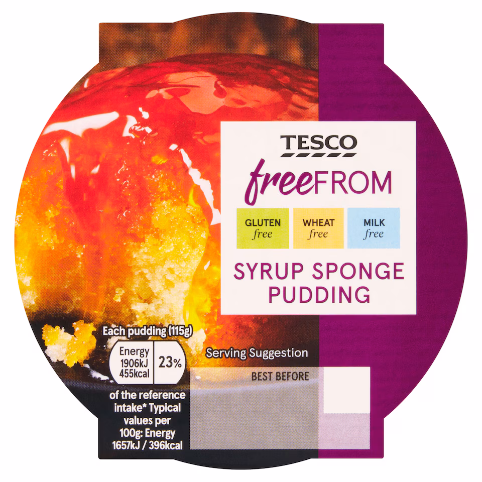 Tesco Free From Syrup Sponge 115G