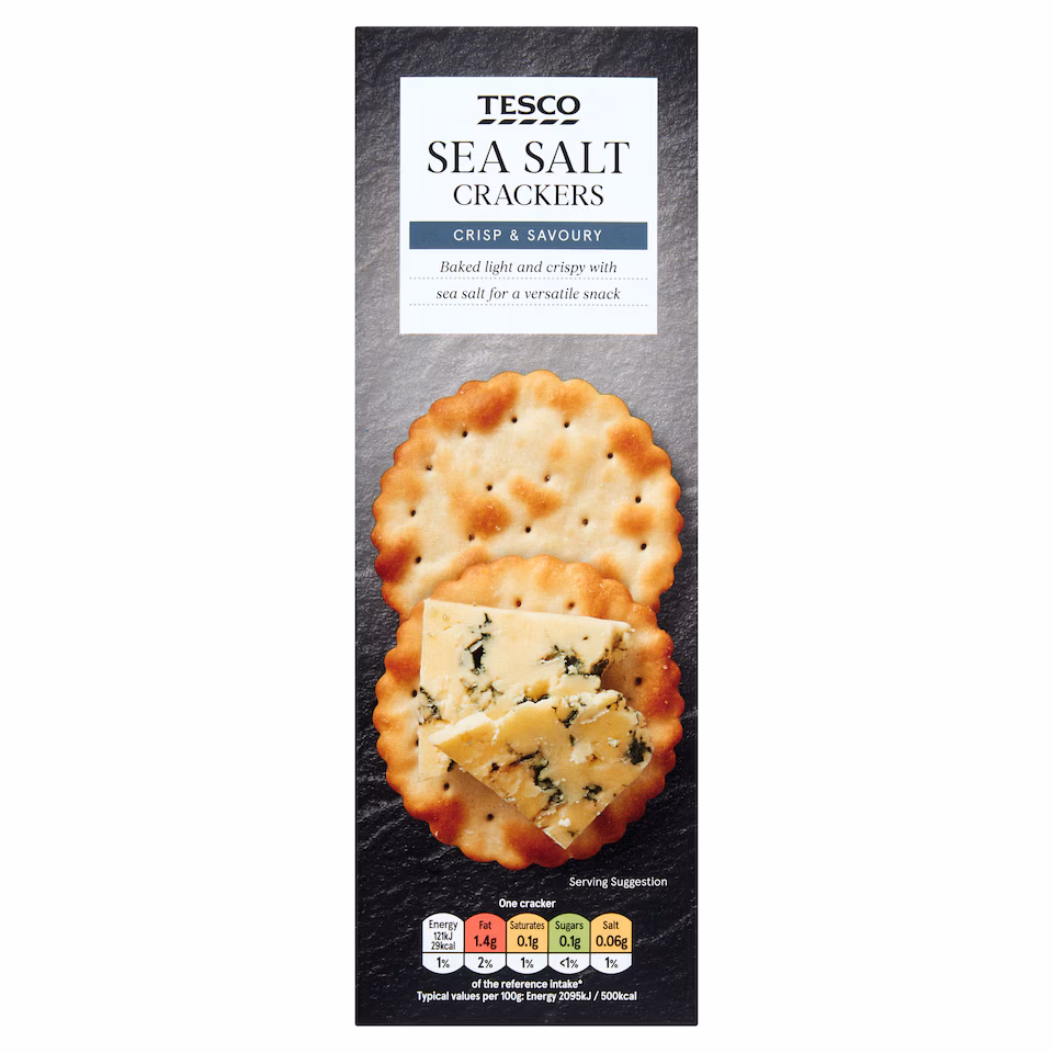 Tesco Sea Salt Crackers 185G