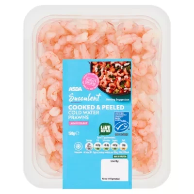 ASDA Succulent Cooked & Peeled Cold Water Prawns 150g