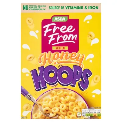 ASDA Free From Free From by  Honey Hoops 300g