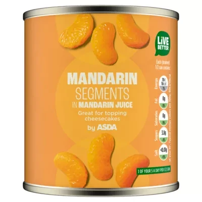 ASDA Mandarin Segment in Mandarin Juice 298g