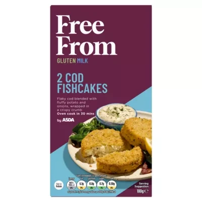ASDA Free From Free From by  2 Cod Fishcakes 180g
