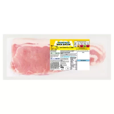 JUST ESSENTIALS by ASDA Just Essentials Unsmoked Back Bacon 300g