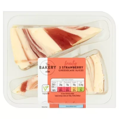 The BAKERY at ASDA The Bakery at  Strawberry Cheesecake Slices 2 x 95g (190g)