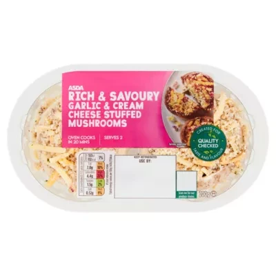 ASDA Rich & Savoury Garlic & Cream Cheese Stuffed Mushrooms 200g