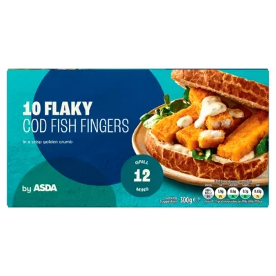 ASDA 10 Flaky Cod Fish Fingers 300g