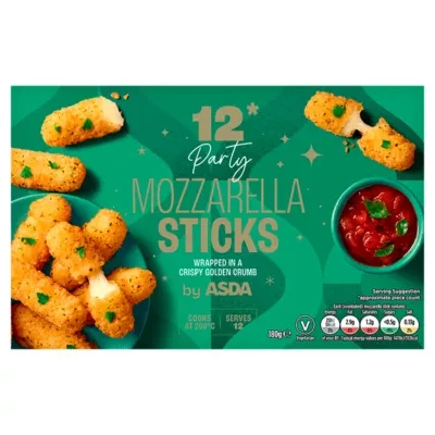 ASDA 12 Party Mozzarella Sticks 180g