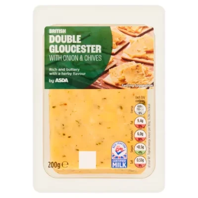 ASDA British Double Gloucester with Onion & Chives 200g
