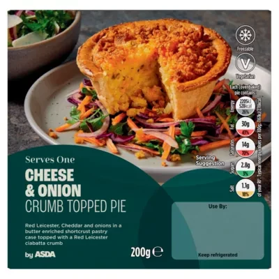 ASDA Cheese & Onion Crumb Topped Pie 200g