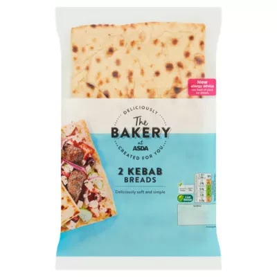 The BAKERY at ASDA The Bakery 2 Kebab Breads 330g