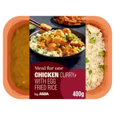 ASDA Meal for One Chicken Curry with Egg Fried Rice 400g