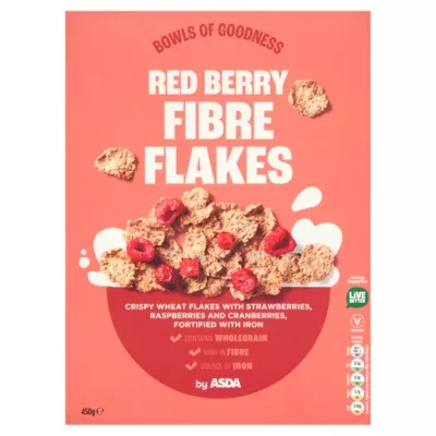 ASDA Red Berry Fibre Flakes 450g