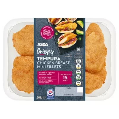 ASDA Crispy Tempura Chicken Breast Mini Fillets 305g