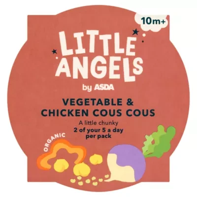 LITTLE ANGELS by ASDA Little Angels Organic Vegetable & Chicken Cous Cous 10m+ 190g