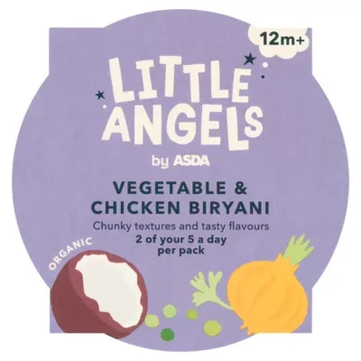 LITTLE ANGELS by ASDA Little Angels Organic Vegetable & Chicken Biryani 12+ Months 200g