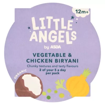 LITTLE ANGELS by ASDA Little Angels by  Organic Vegetable & Chicken Biryani 12m+ 200g