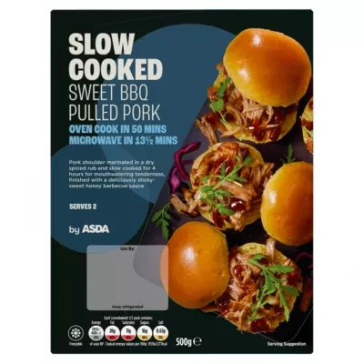 ASDA Slow Cooked Sweet BBQ Pulled Pork 500g