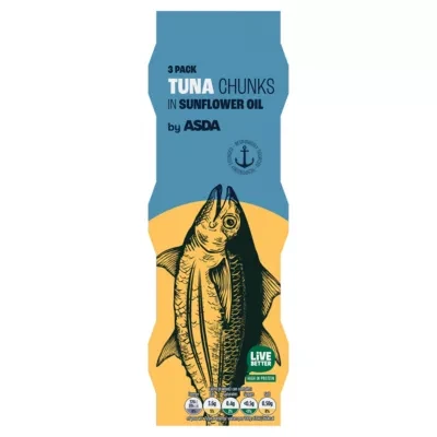 ASDA 3 Tuna Chunks in Sunflower Oil 3 x 80g (240g)