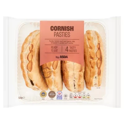 ASDA 4 Cornish Pasties 520g