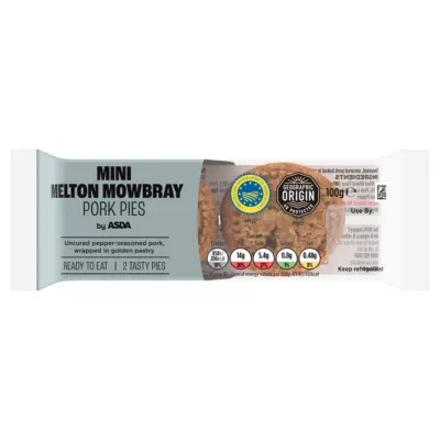 ASDA Mini Melton Mowbray Pork Pies 100g