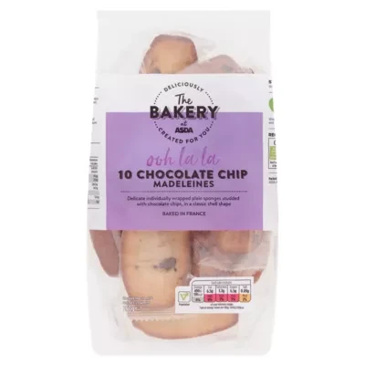 The BAKERY at ASDA The Bakery  10 Chocolate Chip Madeleines 250g