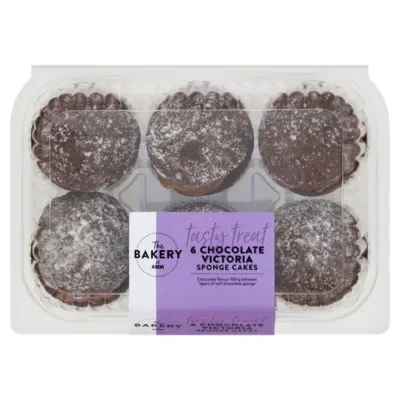 The BAKERY at ASDA The Bakery 6 Chocolate Victoria Sponge Cakes