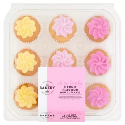 The BAKERY at ASDA The Bakery 9 Fruit Flavour Mini Cupcakes