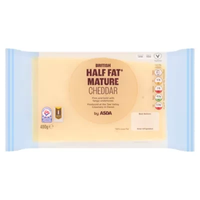 ASDA British Half Fat Mature Cheddar 400g