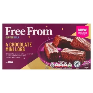 ASDA Free From Free From by  4 Chocolate Mini Logs 176g