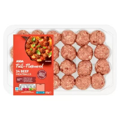 ASDA Full-Flavoured 24 Beef Meatballs 672g