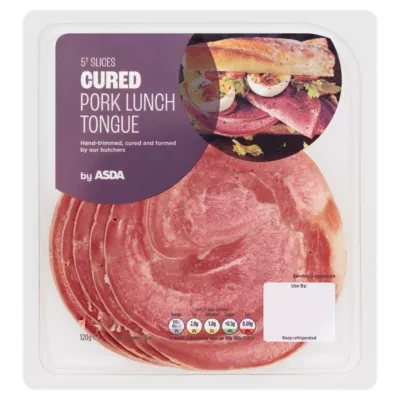 ASDA 5 Slices Cured Pork Lunch Tongue 120g