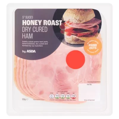 ASDA 5 Slices Honey Roast Dry Cured Ham 120g