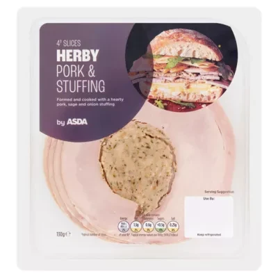 ASDA 4 Slices Herby Pork & Stuffing 130g