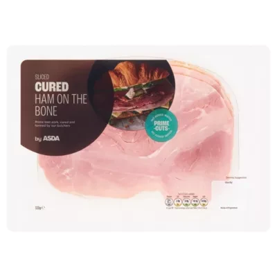 ASDA Sliced Cured Ham on the Bone 120g