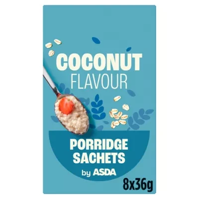 ASDA Coconut Flavour Porridge Sachets 8 x 36g (288g)