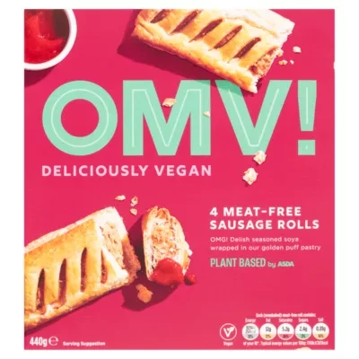 Plant Based by ASDA Plant Based OMV! 4 Meat-Free Sausage Rolls 440g