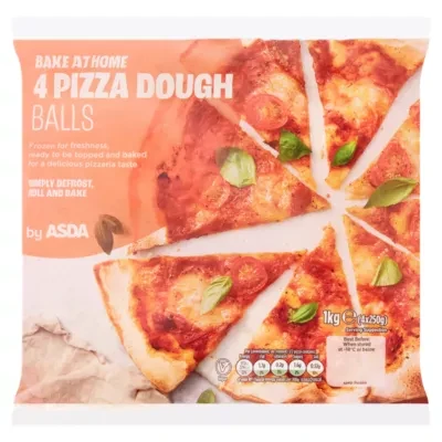ASDA Bake at Home Pizza Dough Balls 4 x 250g (1kg)