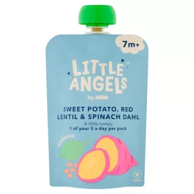 LITTLE ANGELS by ASDA Little Angels by  Organic Sweet Potato, Red Lentil & Spinach Dhal 7m+ 130g