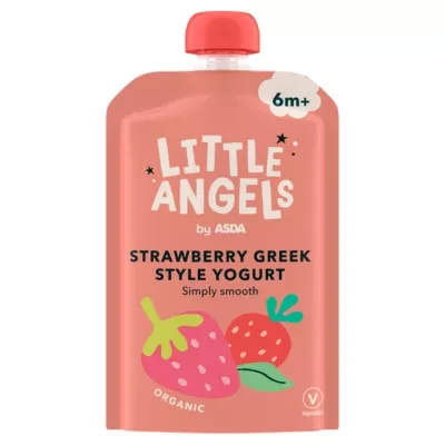 LITTLE ANGELS by ASDA Little Angels Organic Strawberry Greek Style Yogurt 6+M 90g