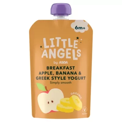 LITTLE ANGELS by ASDA Little Angels Breakfast Apple, Banana & Greek Style Yogurt 6m+ 100g