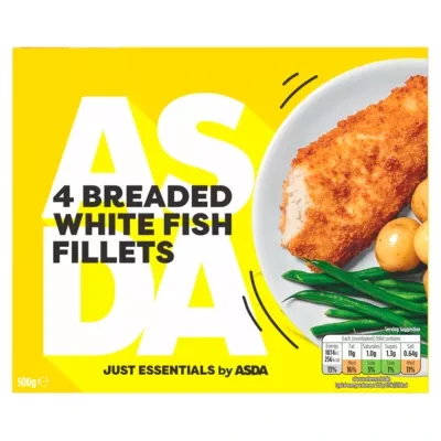JUST ESSENTIALS by ASDA Just Essentials 4 Breaded White Fish Fillets 500g