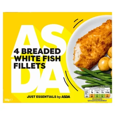JUST ESSENTIALS by ASDA Just Essentials by  4 Breaded White Fish Fillets 500g