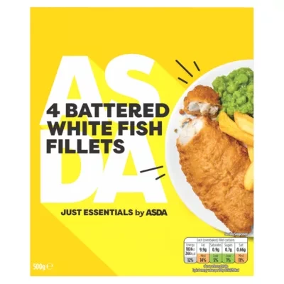JUST ESSENTIALS by ASDA Just Essentials 4 Battered White Fish Fillets 500g