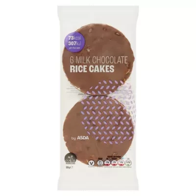 ASDA 6 Milk Chocolate Rice Cakes 90g
