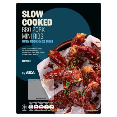 ASDA Slow Cooked BBQ Pork Mini Ribs 550g